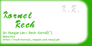 kornel rech business card